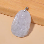 White Jade  Pendant in rhodium Sterling Silver 70.00 ct  70.000  Ct.