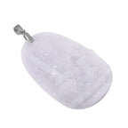 White Jade  Pendant in rhodium Sterling Silver 70.00 ct  70.000  Ct.