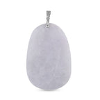 White Jade  Pendant in rhodium Sterling Silver 70.00 ct  70.000  Ct.