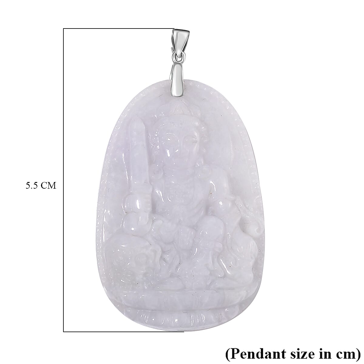 White Jade  Pendant in rhodium Sterling Silver 70.00 ct  70.000  Ct. 7833240 4