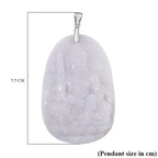 White Jade  Pendant in rhodium Sterling Silver 70.00 ct  70.000  Ct.