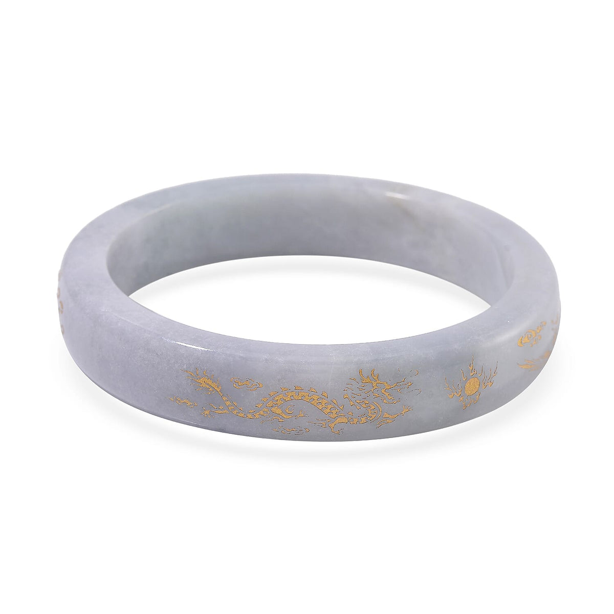 White Jade Stone Bangle (Size - 7.5) 300.00 Ct. 7968901 3
