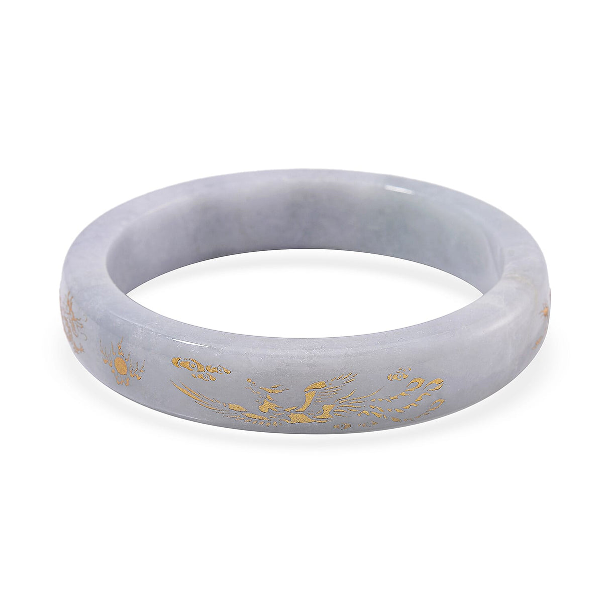 White Jade Stone Bangle (Size - 7.5) 300.00 Ct. 7968901 4