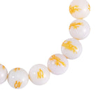 RARE FIND OF 2024 - NATURAL WHITE JADE Beads Bracelet (Size 6.5-7.5) 170.00 Ct.