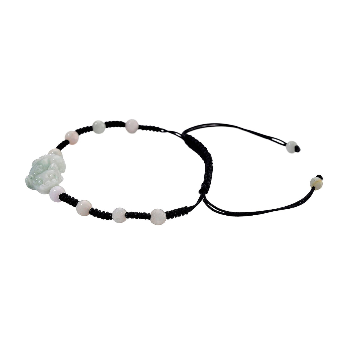 Natural White Jade Pixiu Charm Adjustable Bracelet (Size - 6 to 9.5) 8360048 4