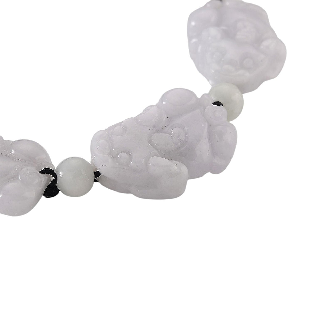 Natural White Jade Pixiu Carving Bracelet (Size 6 - 9 Inch) with Adjustable Cotton Thread 120.00 Ct V32515947 5