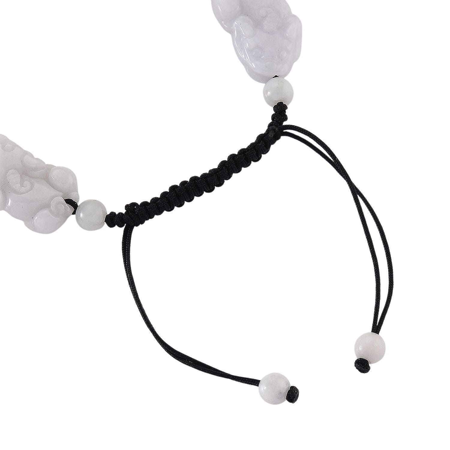 Natural White Jade Pixiu Carving Bracelet (Size 6 - 9 Inch) with Adjustable Cotton Thread 120.00 Ct V32515947 6