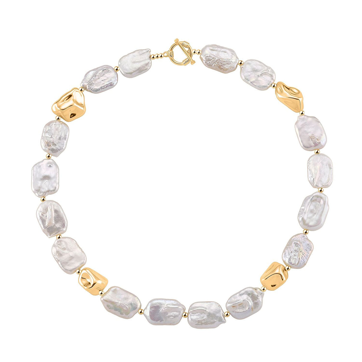 Designer Inspired - White Keshi Pearl Necklace (Size 18) 8364347 4
