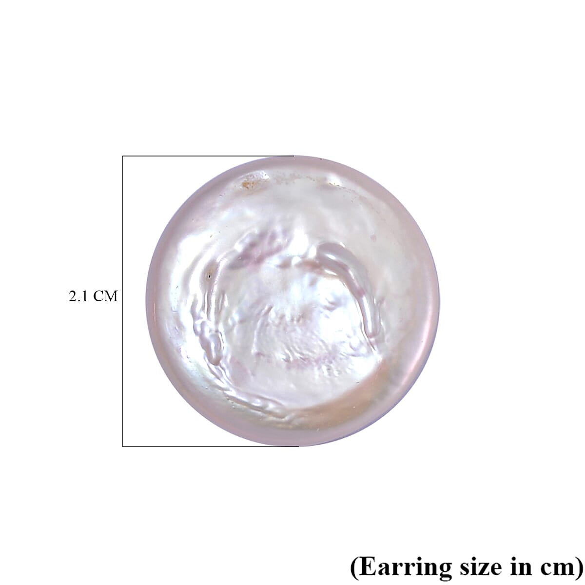 White Keshi Pearl Stud Earrings in Rhodium Overlay Sterling Silver 19.00 Ct 7794839 6