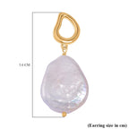White Keshi Pearl Earrings in Sterling Silver