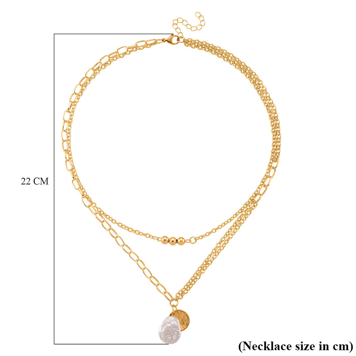 Close Out Deal- White Keshi Pearl Necklace (Size 18-2 Ext) 8143627 6