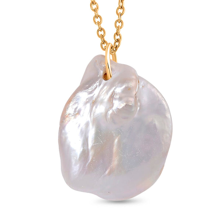 One Time Deal- White Keshi Pearl Pendant with Chain (Size - 20) V32671903 1