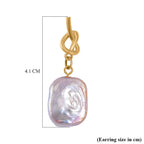 White Keshi Pearl Push Back Earrings