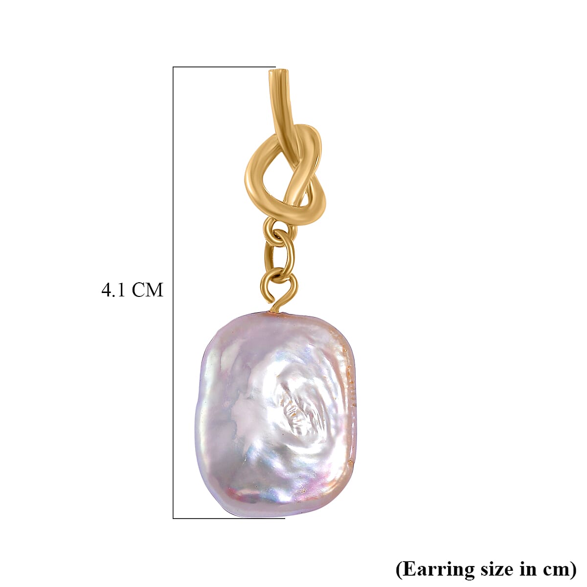 White Keshi Pearl Push Back Earrings 7981439 5
