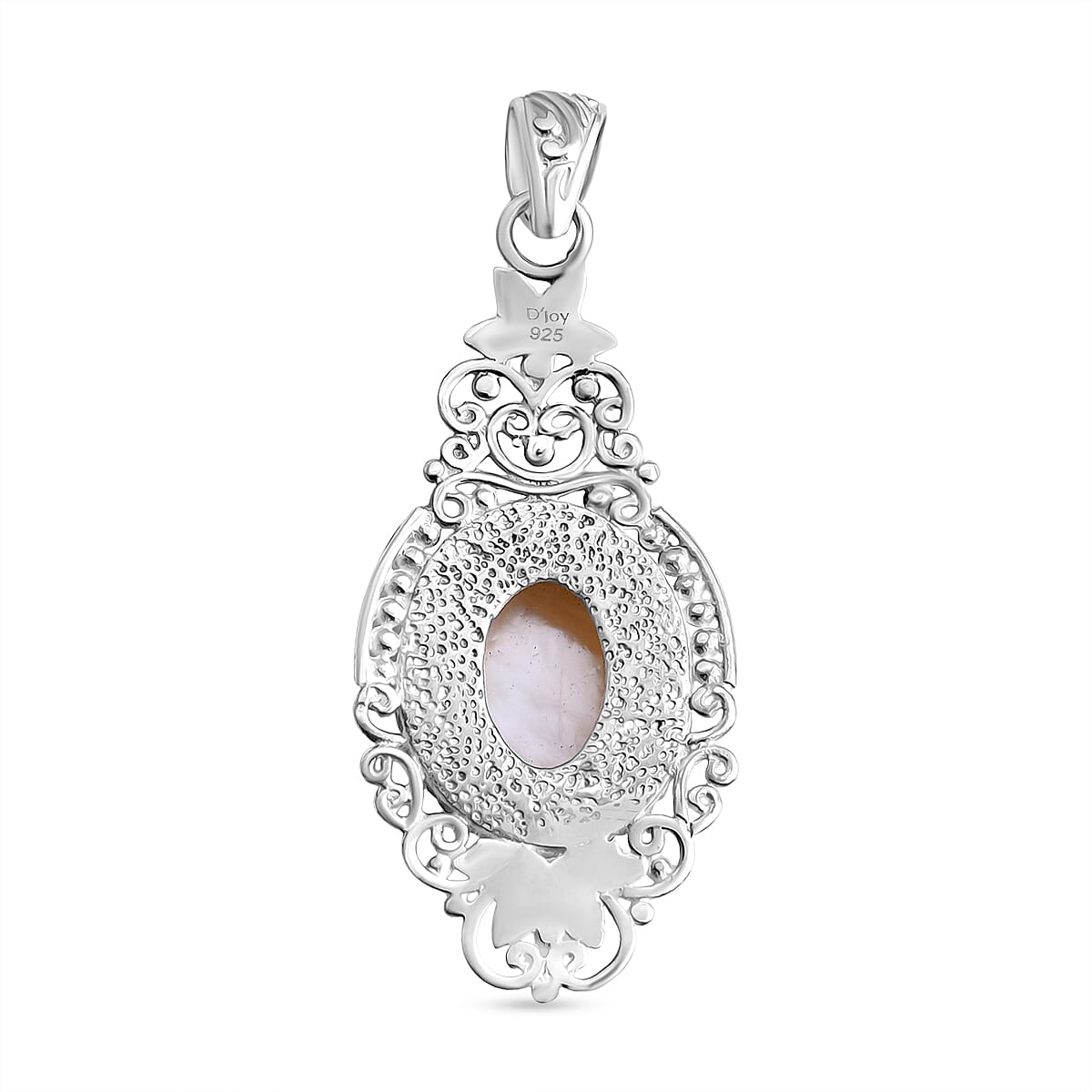 D'joy Royal Bali Collection White Mabe Pearl Pendant in Sterling Silver 5.11 Ct. 8234787 4