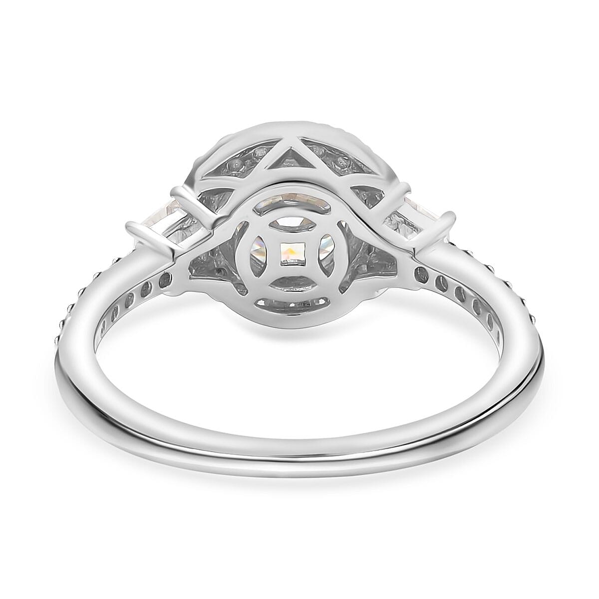 Moissanite Ring in Rhodium Overlay Sterling Silver 2.60 Ct. 7387871 4