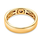 White Moonstone Ring in 14K Gold Overlay Sterling Silver