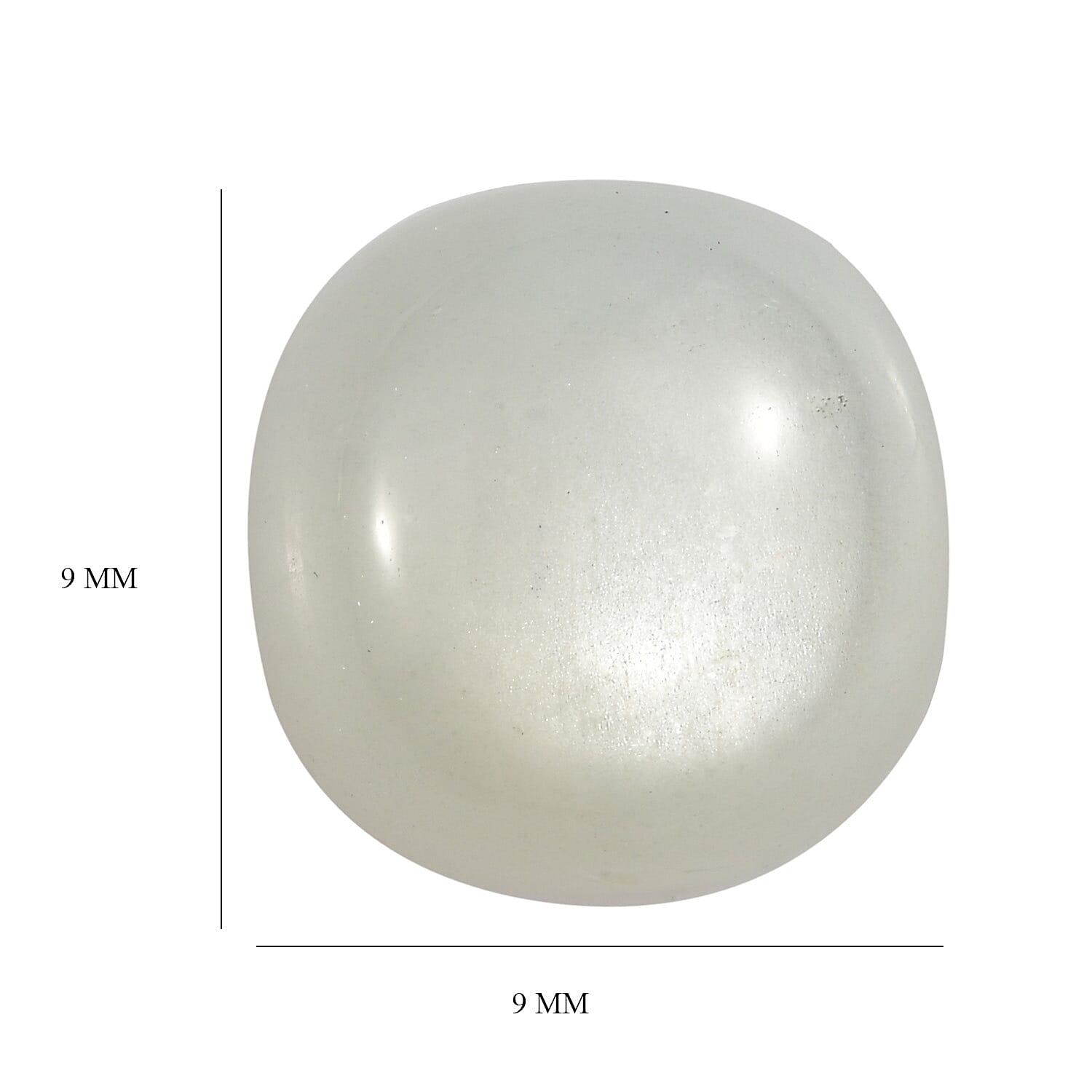 White Moonstone Cushion Cut 9X9 mm Gemstone, 3.48 Ct 8499580 5