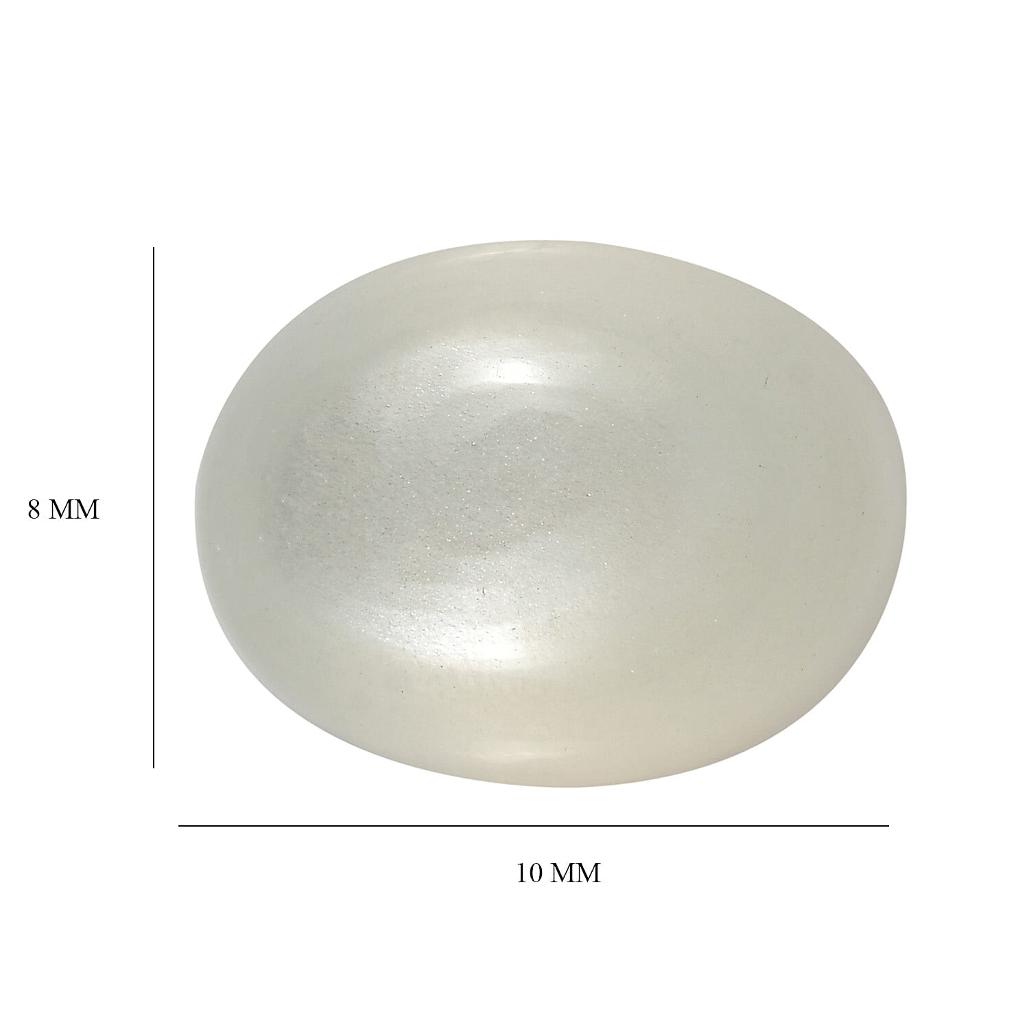 White Moonstone Oval Cut Cut 10X8 mm Gemstone, 3.08 Ct 8499581 5
