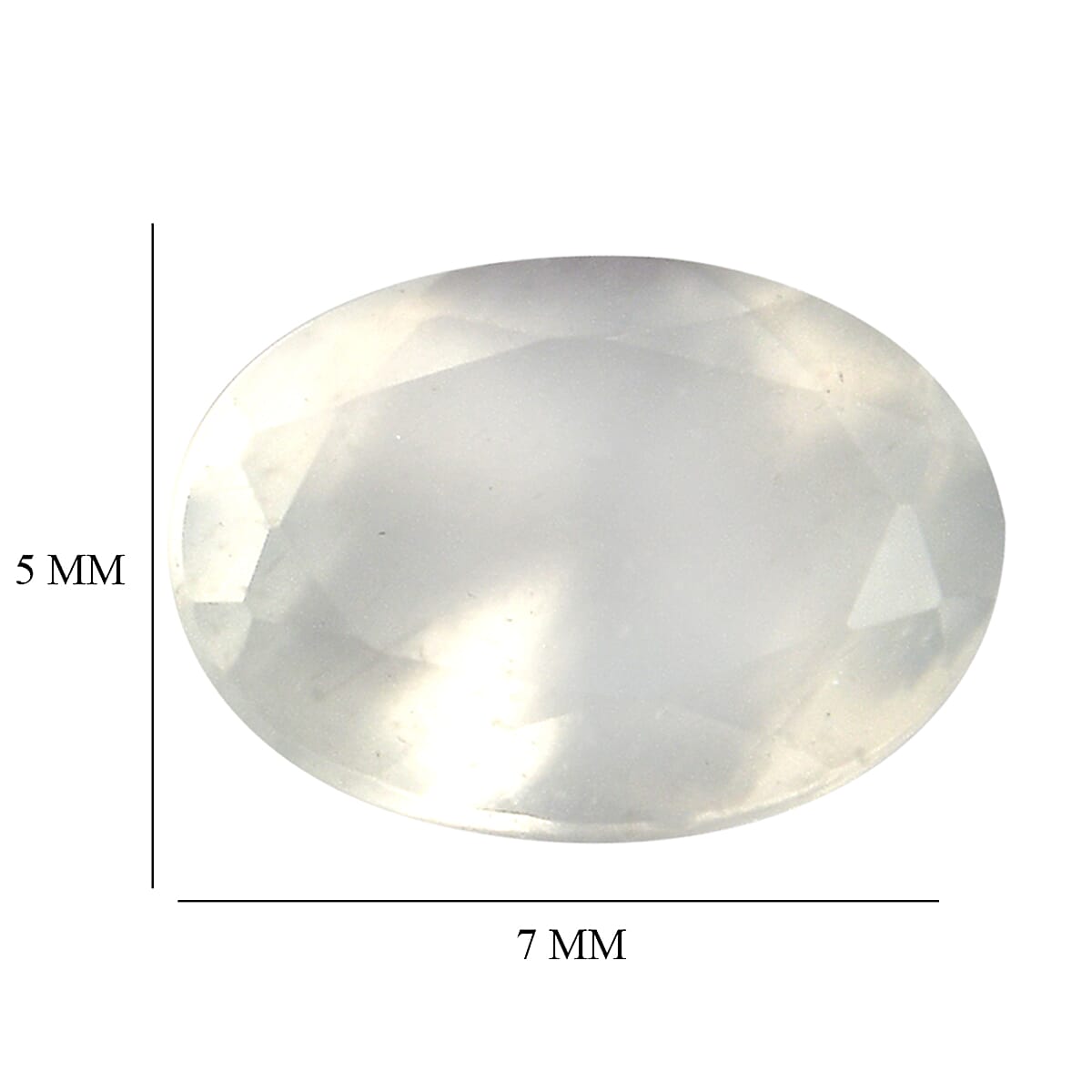 White Moonstone Oval Cut Cut 7X5 mm Gemstone, 1.38 Ct V32663009 4