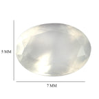 White Moonstone Oval Cut Cut 7X5 mm Gemstone, 1.38 Ct