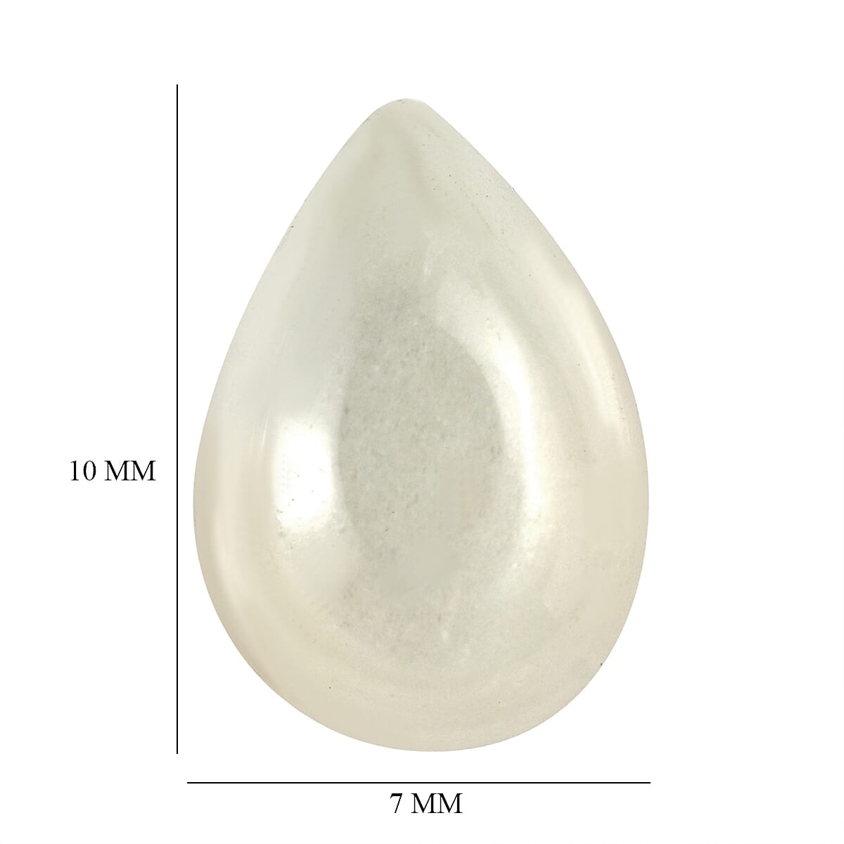 White Moonstone Pear 10X7 mm Gemstone, 2.24 Ct 8499589 5