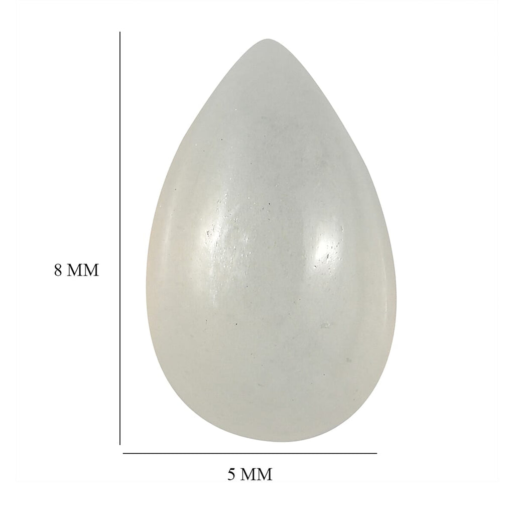 White Moonstone Pear 8X5 mm Gemstone, 1.00 Ct