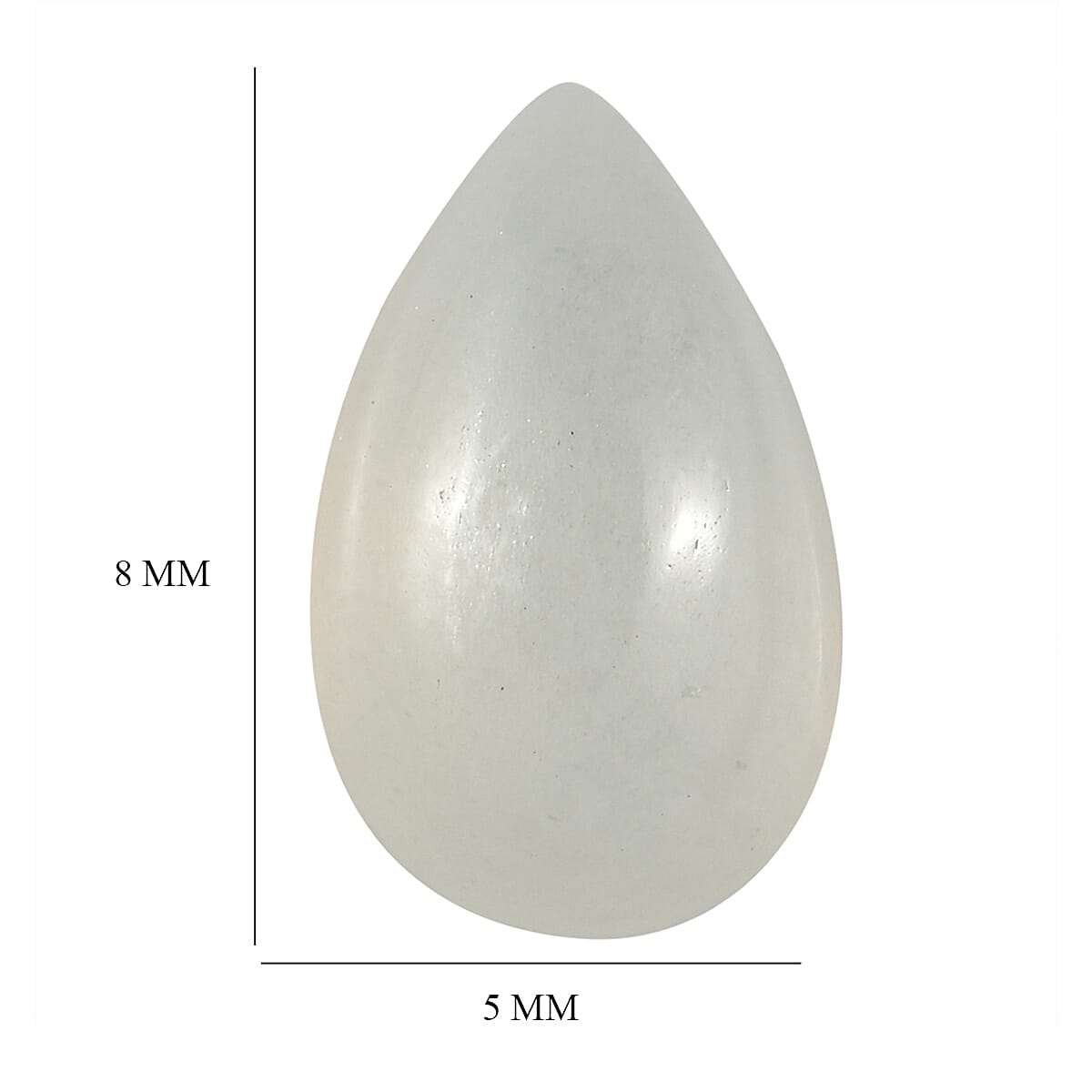 White Moonstone Pear 8X5 mm Gemstone, 1.00 Ct 8499591 5