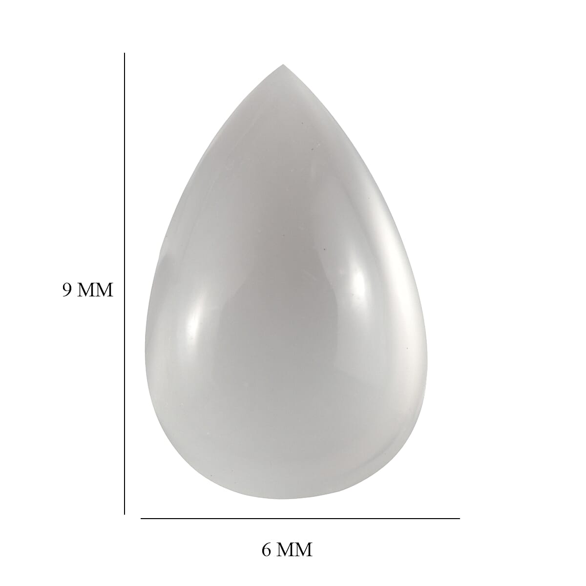 White Moonstone Pear 9X6 mm Gemstone, 1.38 Ct 8499592 5