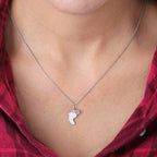 White Moonstone Pendant with Chain (Size 20 With 4 Inch Extender) In Platinum Overlay Sterling Silver