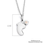White Moonstone Pendant with Chain (Size 20 With 4 Inch Extender) In Platinum Overlay Sterling Silver