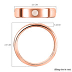White Moonstone Ring in Rose Gold Overlay Sterling Silver