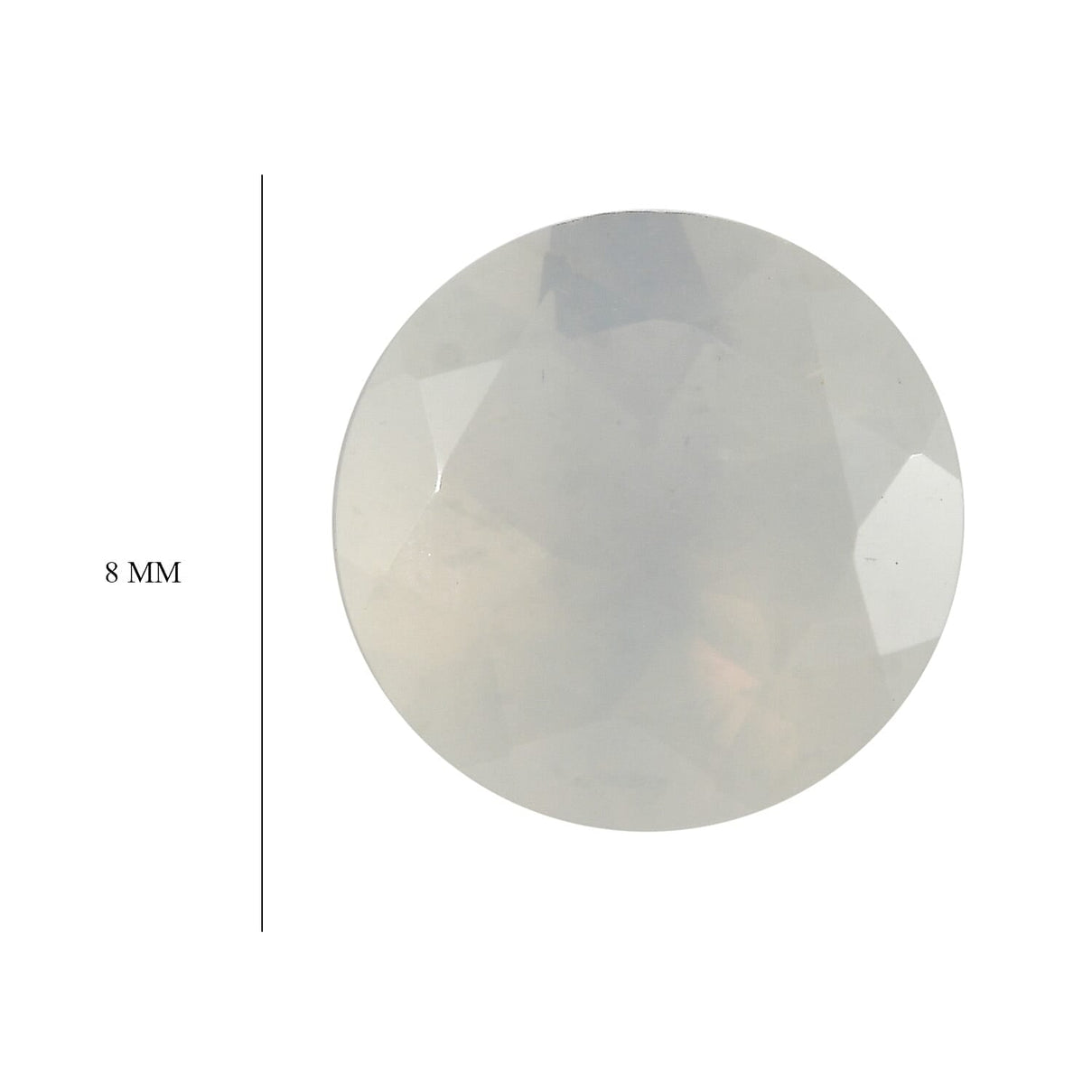 White Moonstone Round 8 mm Gemstone, 1.59 Ct V32516412 4