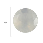 White Moonstone Round 8 mm Gemstone, 1.59 Ct