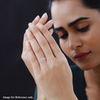 White & Pink Cubic Zirconia Ring in Two Tone Plated Sterling Silver