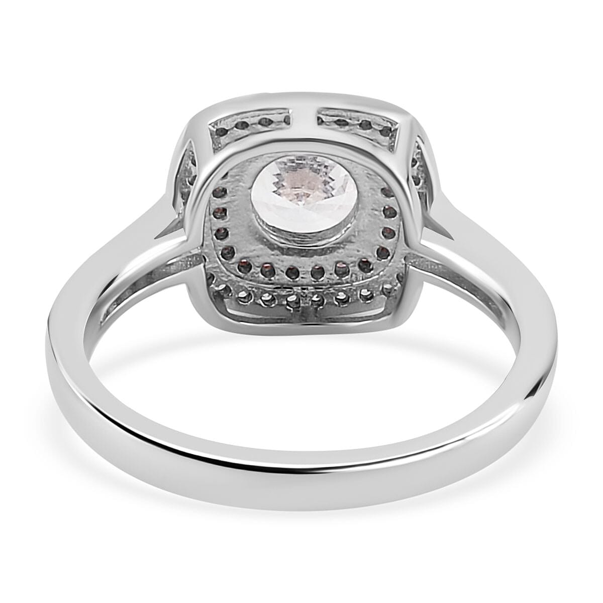White &amp; Pink Cubic Zirconia Ring in Two Tone Plated Sterling Silver 7721222 4