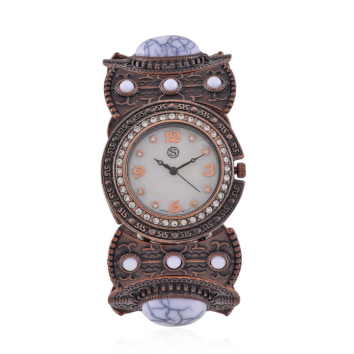 STRADA Japan Movt. Santa Fe Mother-of-Pearl Bangle Watch (Limited Edition) 7856091 0