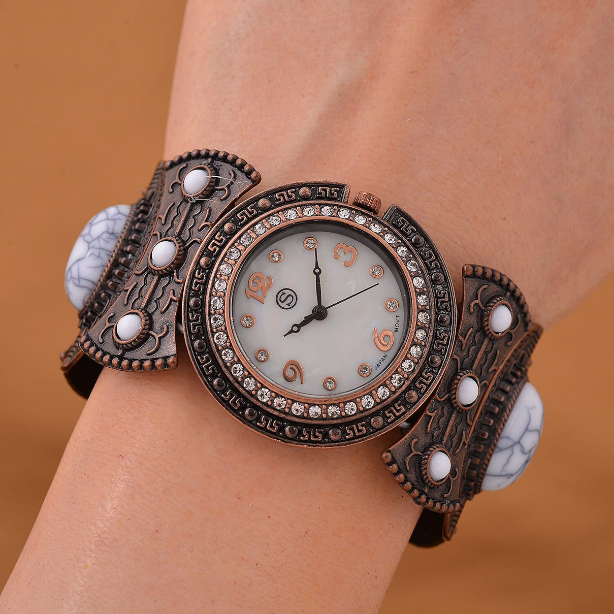 STRADA Japan Movt. Santa Fe Mother-of-Pearl Bangle Watch (Limited Edition) 7856091 1