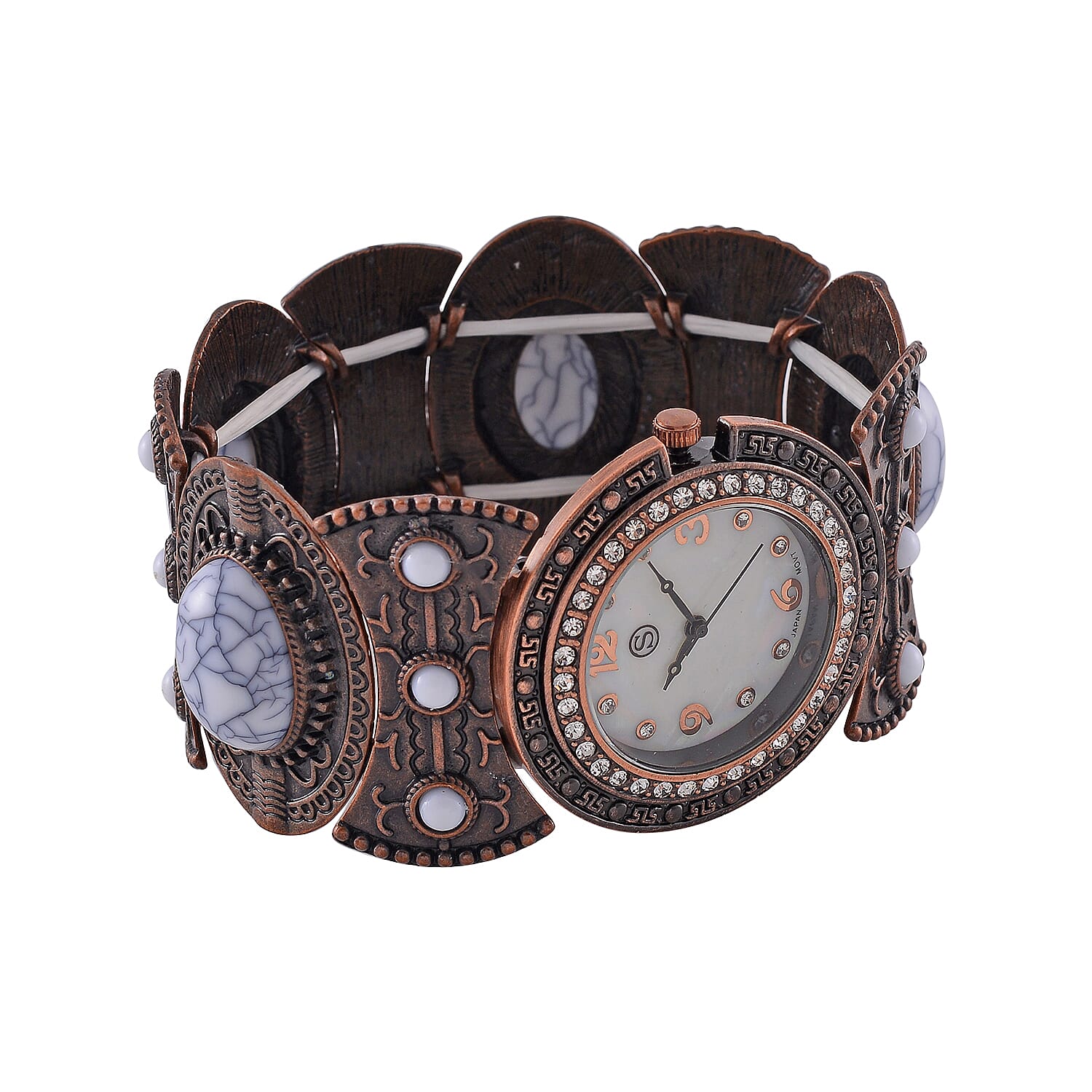 STRADA Japan Movt. Santa Fe Mother-of-Pearl Bangle Watch (Limited Edition) 7856091 4
