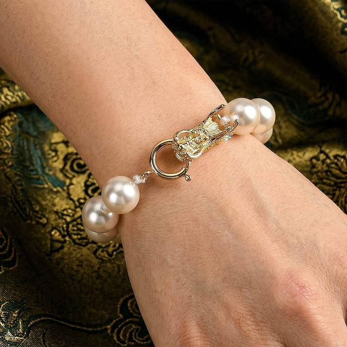 White Shell Pearl Beads Bracelet (Size - 7.5) 100.00 Ct. 8360042 2