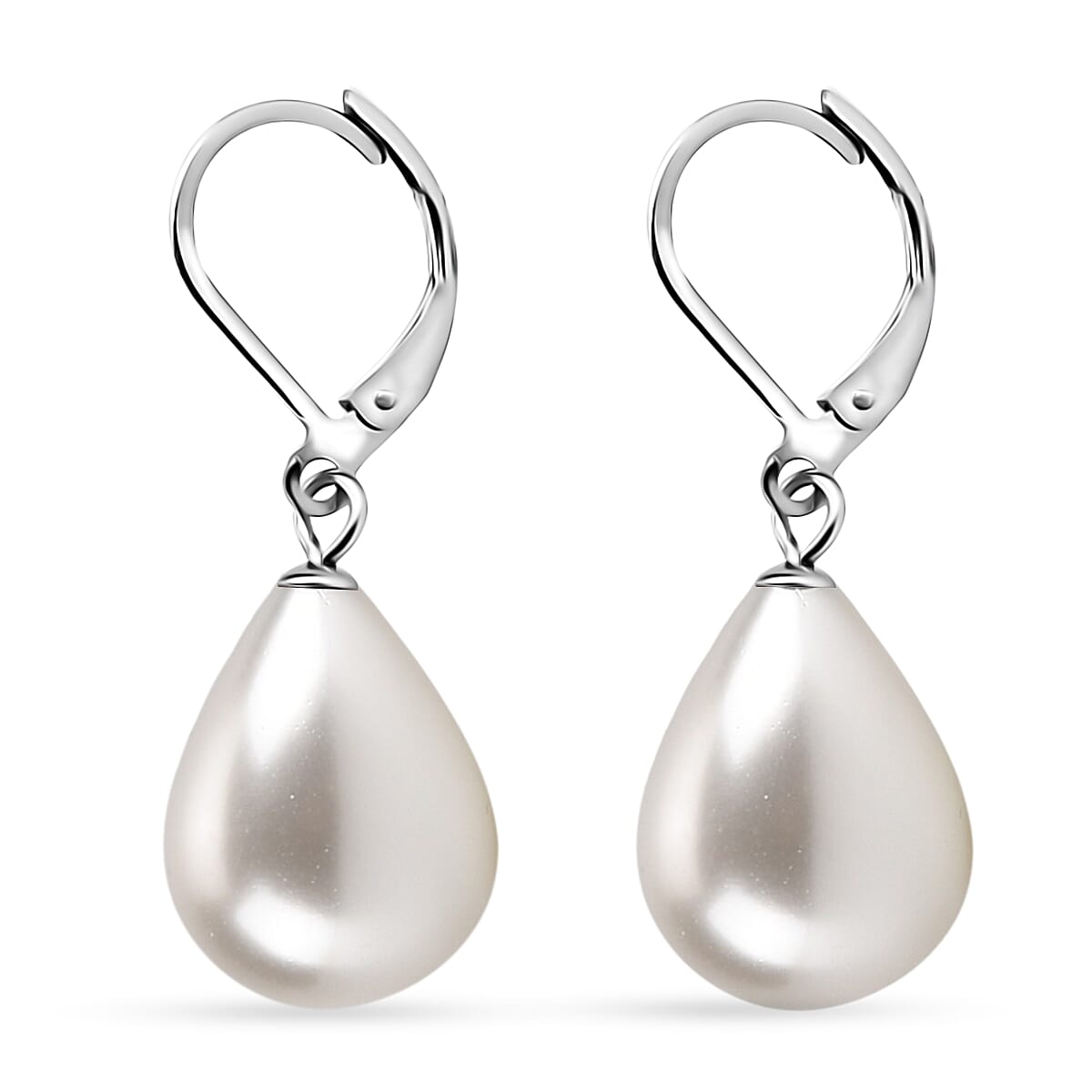 One Time Mega CloseOut- White Shell Pearl Drop Earring 8356370 4