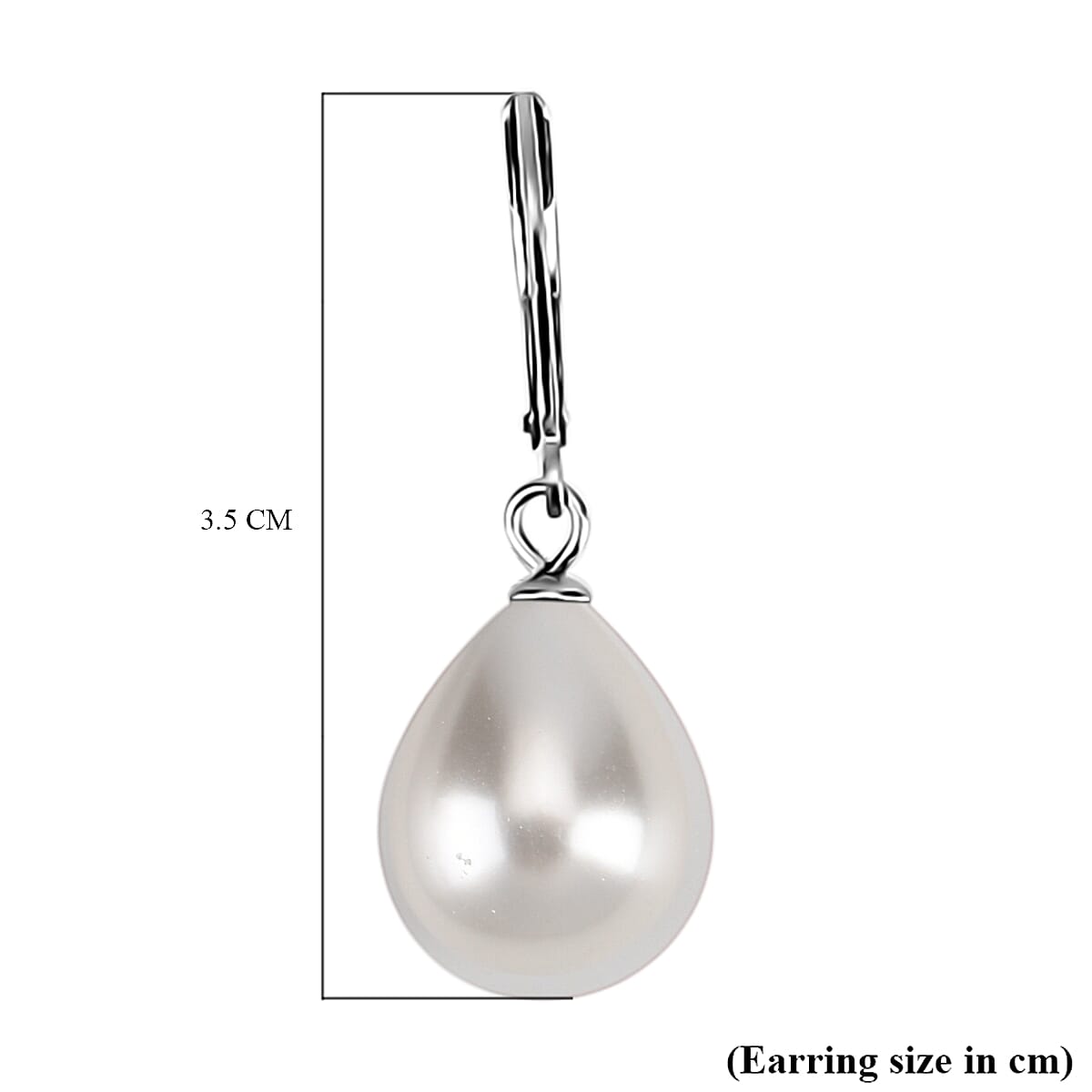 One Time Mega CloseOut- White Shell Pearl Drop Earring 8356370 5