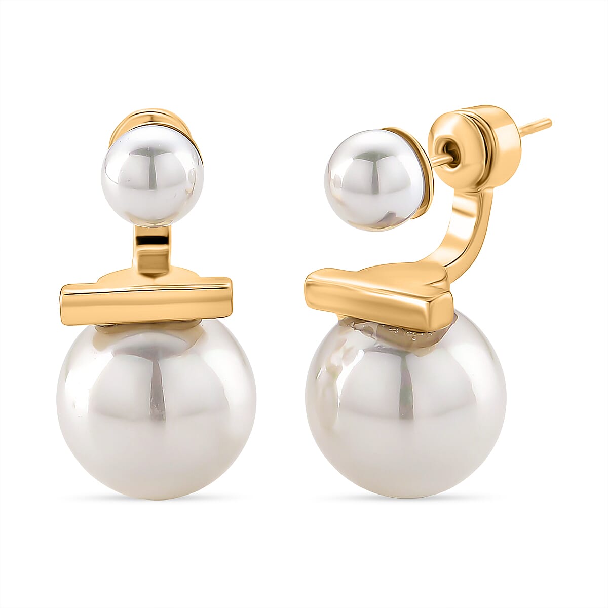 White colour Shell Pearl  Earring 8235541 0