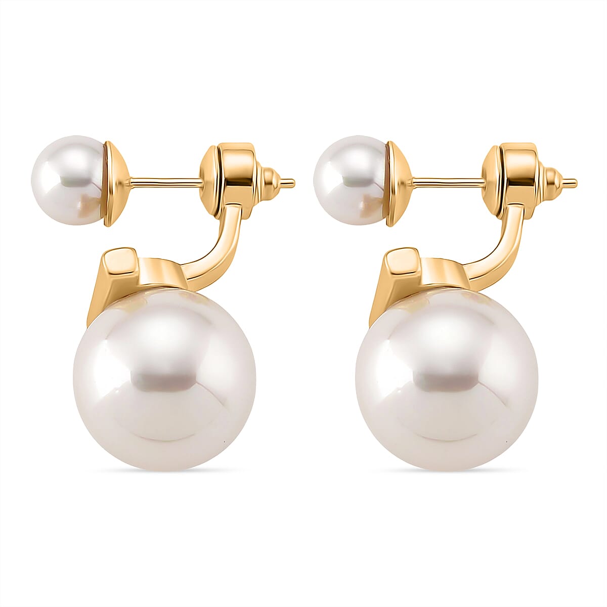 White colour Shell Pearl  Earring 8235541 3