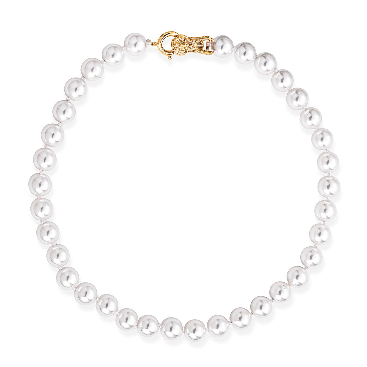 White Shell Pearl Beads Necklace (Size - 20) 350.00 Ct. V32492304 0