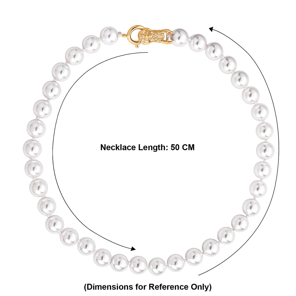 White Shell Pearl Beads Necklace (Size - 20) 350.00 Ct. V32492304 6