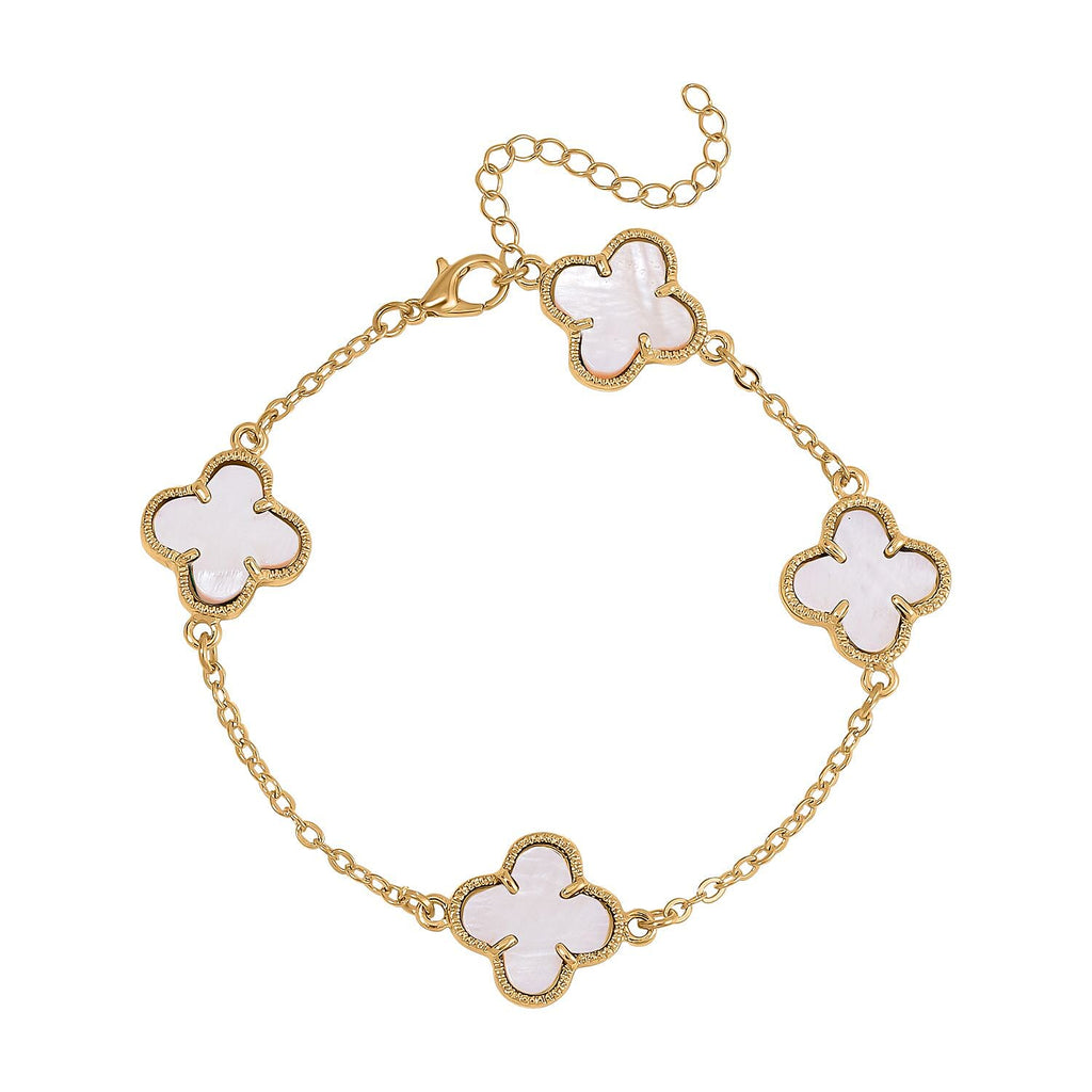 White Shell Pearl  Bracelet (Size - 7.5)