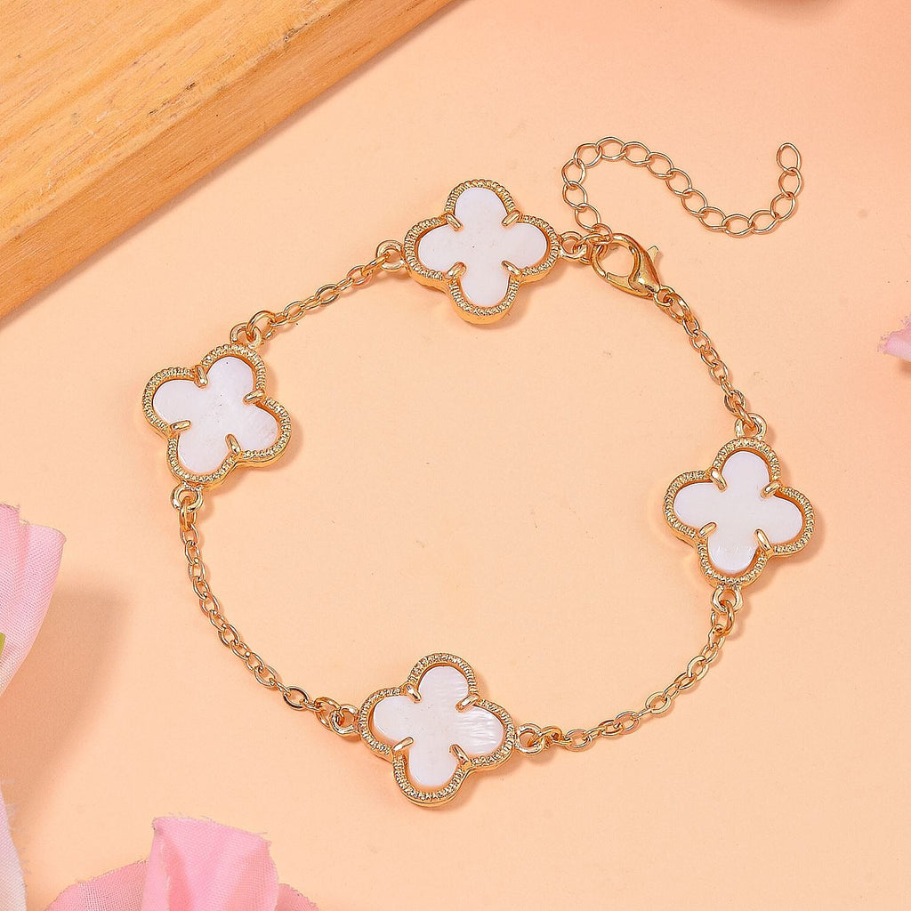White Shell Pearl  Bracelet (Size - 7.5)