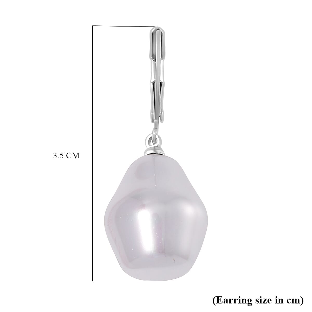 White Shell Pearl Drop Earrings with Lever Back V32492427 5