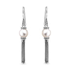 Royal Bali Collection - White Shell Pearl Sterling Silver Solitaire Earrings, Silver Wt 5.20 GM